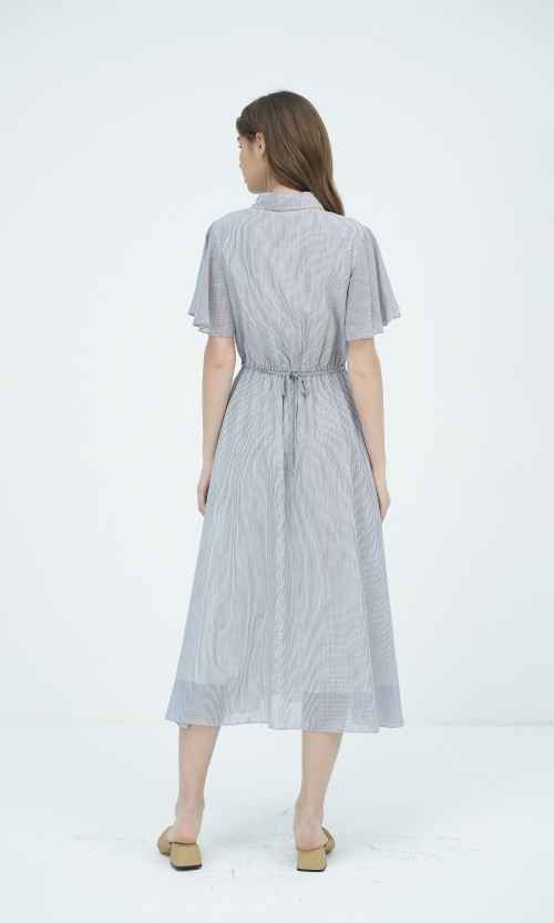 SIXDO Woven Flared Dress for Women